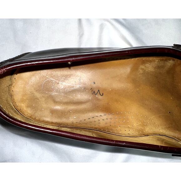 Cole Haan Mens Size 11 D Burgundy Brown Pinch Tassel 03507 Leather Dress Loafers